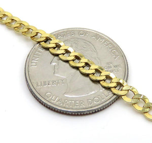 4.5MM 14K Yellow Gold Cuban Link Chain Necklace, Chain, Jawa Jewelers, Jawa Jewelers