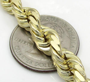 gold diamond cut rope chain