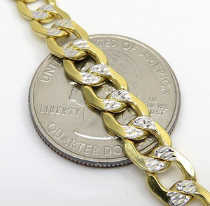 7MM 14K Yellow Gold Pave Cuban Chain Necklace, Chain, Jawa Jewelers, Jawa Jewelers