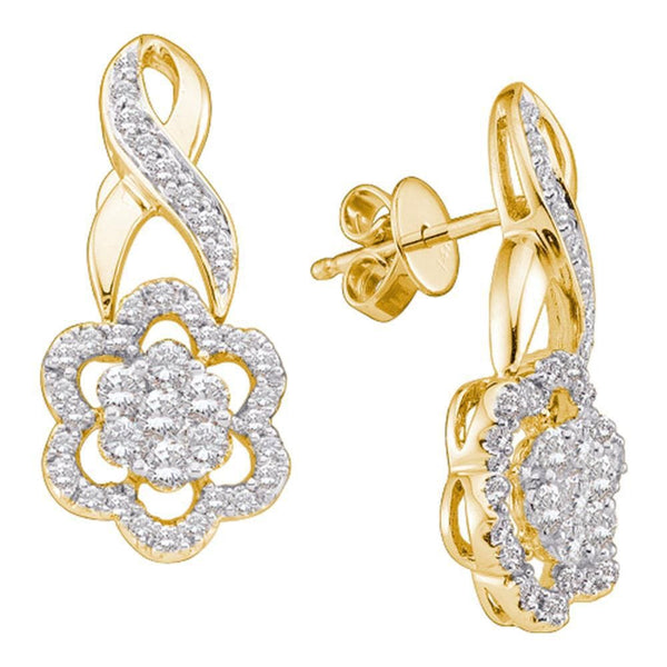 screw back diamond earrings gold