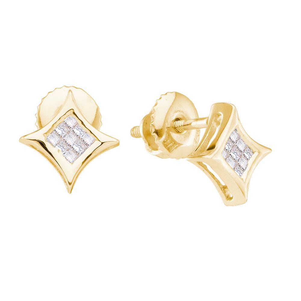 Electric Spark Zig Zag Diamond Earrings in 14K Rose Gold