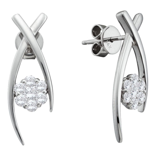 cluster diamond earrings