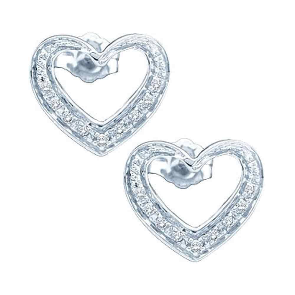 Diamond Cluster Heart Earrings