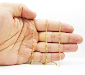 Gold Figaro Bracelet on hand