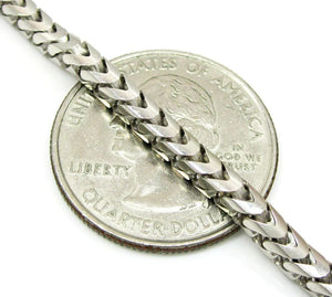 4.5mm White Gold Diamond Cut Franco Chain