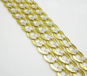 6.5MM 10K Yellow Gold Hollow Pave Cuban Chain, Chain, Jawa Jewelers, Jawa Jewelers