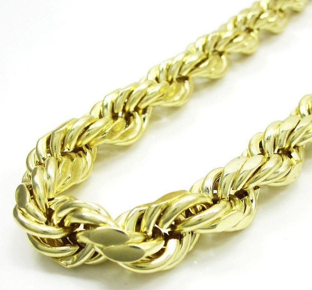 Rope Necklace- 6mm, Size 22, 14K White Chain - The GLD Shop