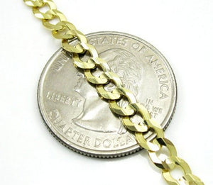 14K Yellow Gold 4.3MM Cuban Curb Chain Necklace