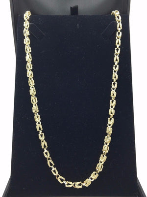 8MM Womens 10K Yellow Gold Turkish Style Link Chain Necklace 26