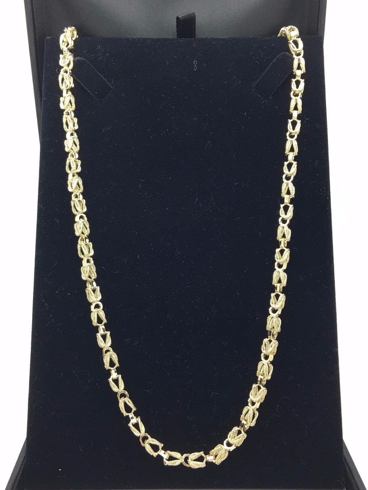 7MM Womens 10K Yellow Gold Turkish Style Link Chain Necklace 20"-28" Inches, Chain, Jawa Jewelers, Jawa Jewelers