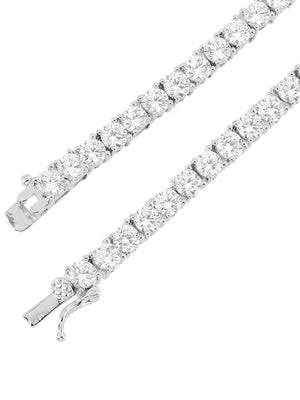 4MM 14K Gold Finish CZ Diamonds Choker Tennis Chain