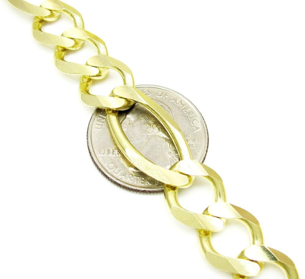 10KT WG high quality figaro chain