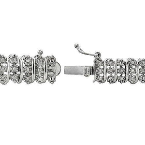 14K White Gold Finish 2.10 CT Diamond Tennis Bracelet 8