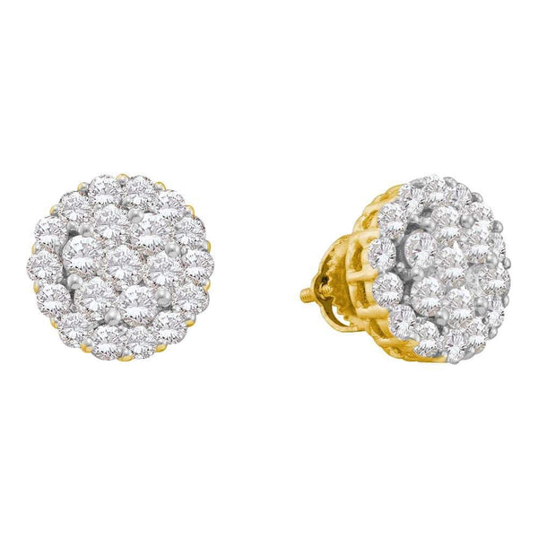 cluster diamond earrings