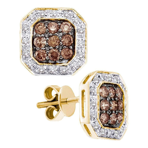 brown diamond earrings