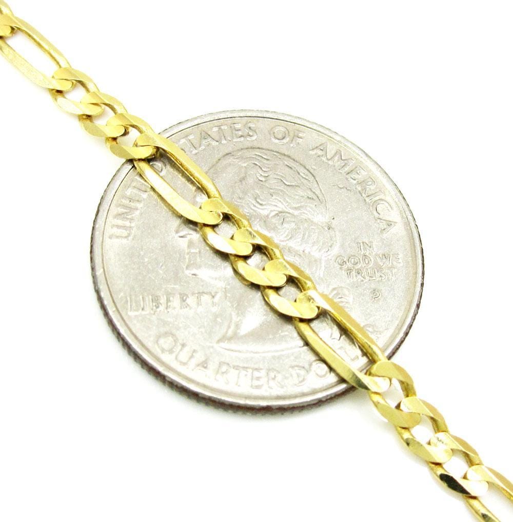 3.5MM 10K Gold Hollow Figaro Link Chain, Chain, Jawa Jewelers, Jawa Jewelers