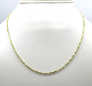 18 inch solid gold rope chain 14k