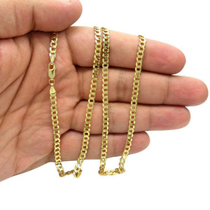 Yellow Gold Cuban Bracelet on hand