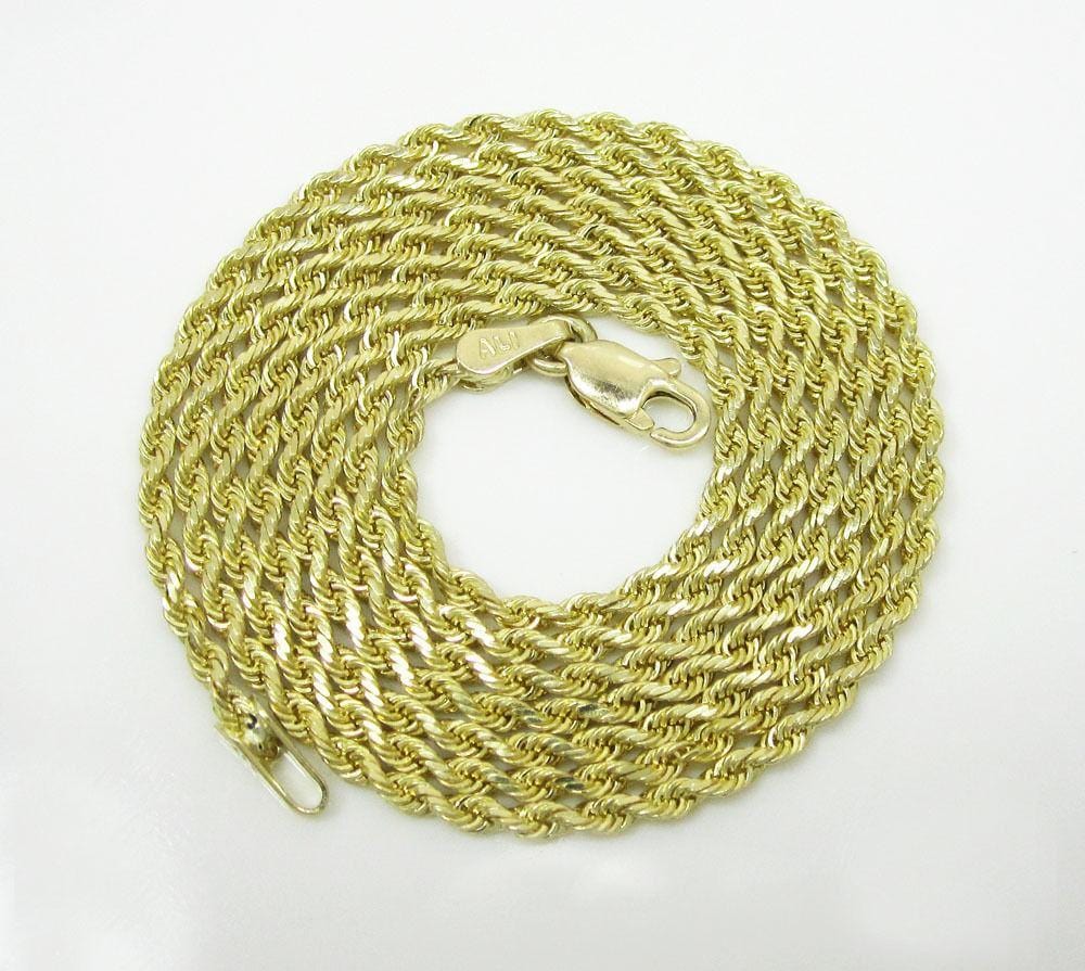 7mm 10k deals gold rope chain