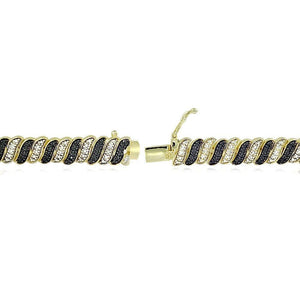 14K Yellow Gold Plated 1.00CT Diamond Tennis Bracelet, Bracelets, Jawa Jewelers, Jawa Jewelers