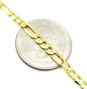 4MM 10K Gold Hollow Figaro Link Chain, Chain, Jawa Jewelers, Jawa Jewelers