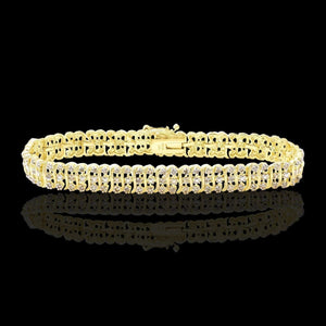 14K Yellow Gold Finish 2.0 CTW Diamond Tennis Bracelet, Bracelets, Jawa Jewelers, Jawa Jewelers