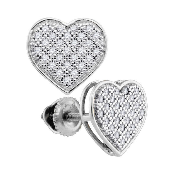 Diamond Cluster Heart Earrings