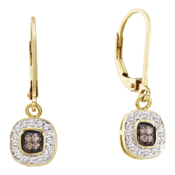 Yellow Gold Diamond Dangle Earrings