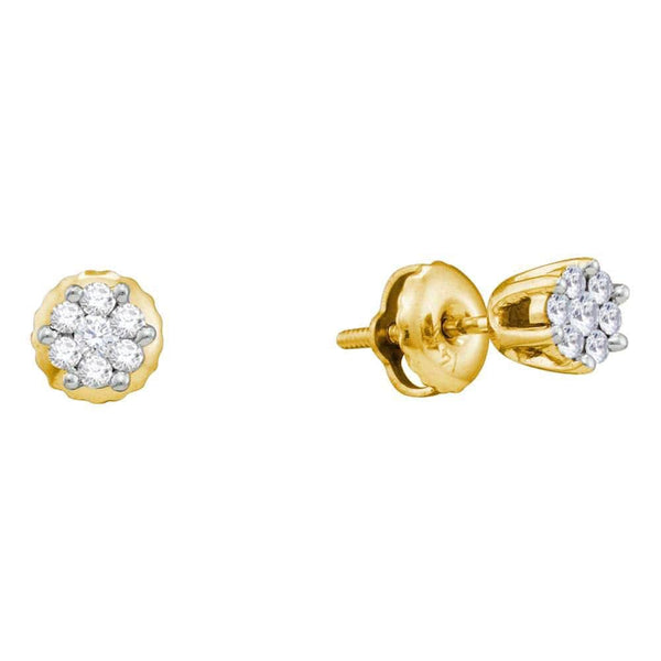 Screwback diamond earrings