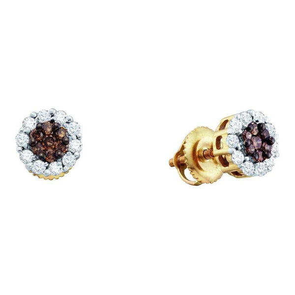 brown diamond earrings