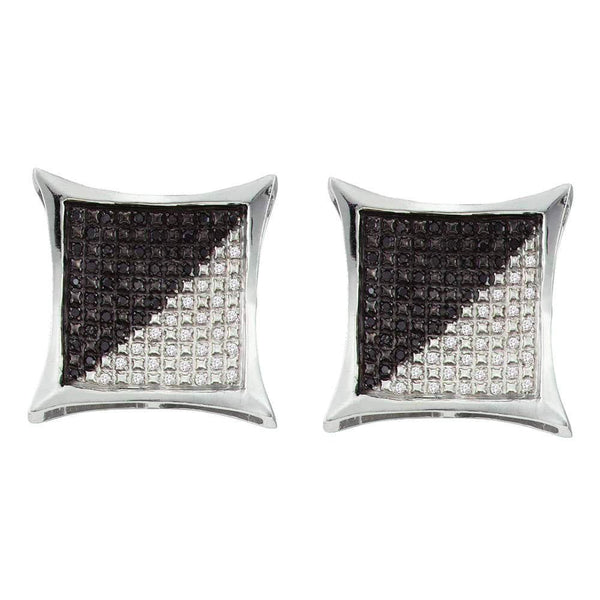 Square Diamond Cluster Earrings