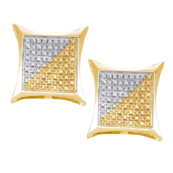 Square Diamond cluster earrings