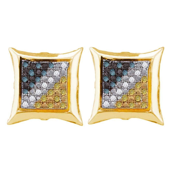 square diamond earrings mens