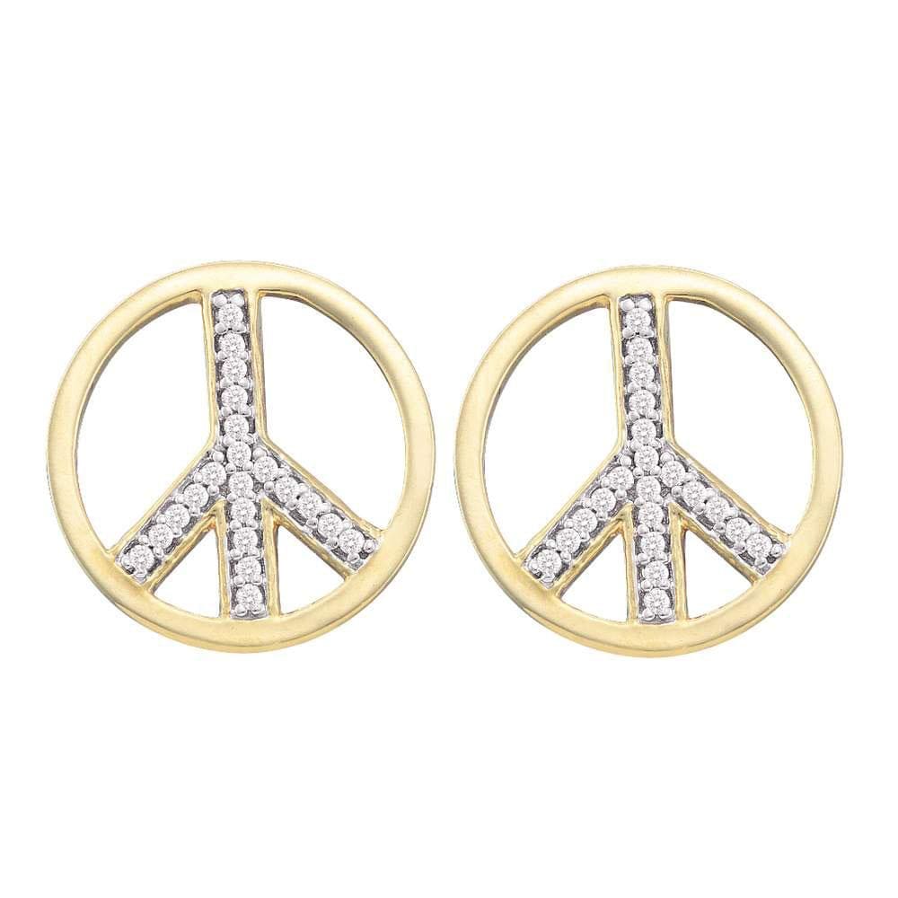 peace sign earrings studs