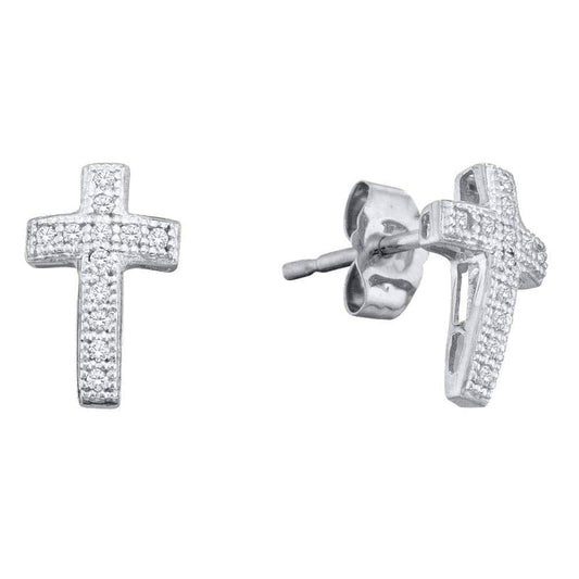 Diamond Cross stud Earrings