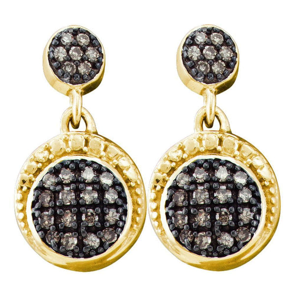 Yellow Gold Diamond Dangle Earrings