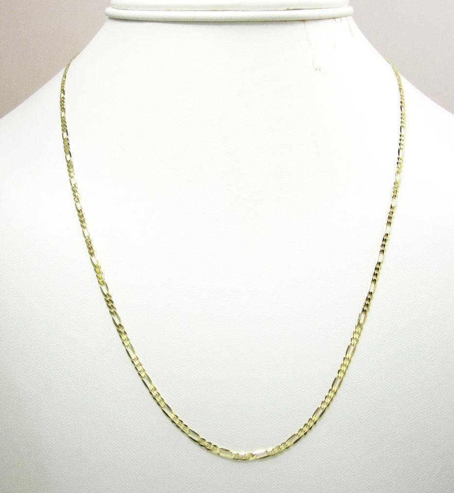 10k Figaro chain 2.5mm yellow gold 22 shops