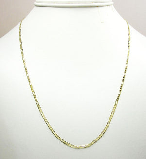 2.5MM 10K Yellow Gold Figaro Link Chain Necklace, Chain, Jawa Jewelers, Jawa Jewelers