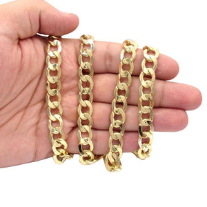 9MM 10K Yellow Gold Hollow Cuban Chain, Chain, Jawa Jewelers, Jawa Jewelers