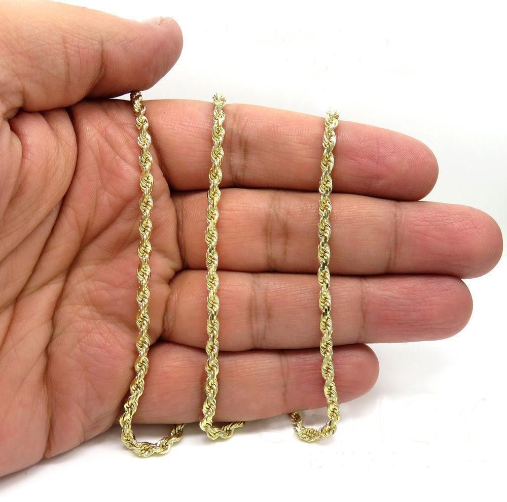 3.5 mm 14k gold rope deals chain