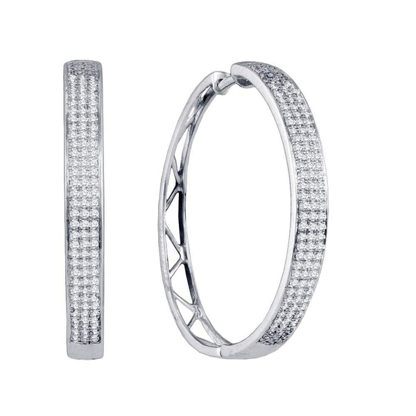 real diamond hoop earrings