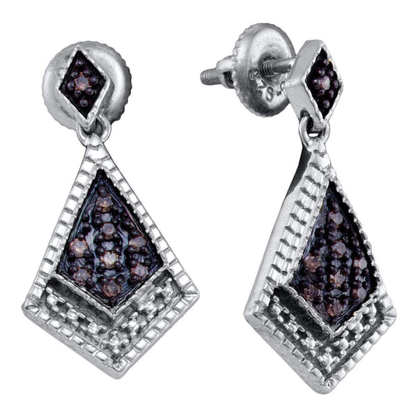 Sterling Silver Diamond Dangle Earrings