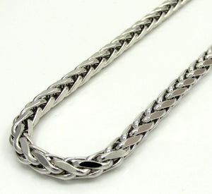 Mens White Gold Rounded Palm Chain