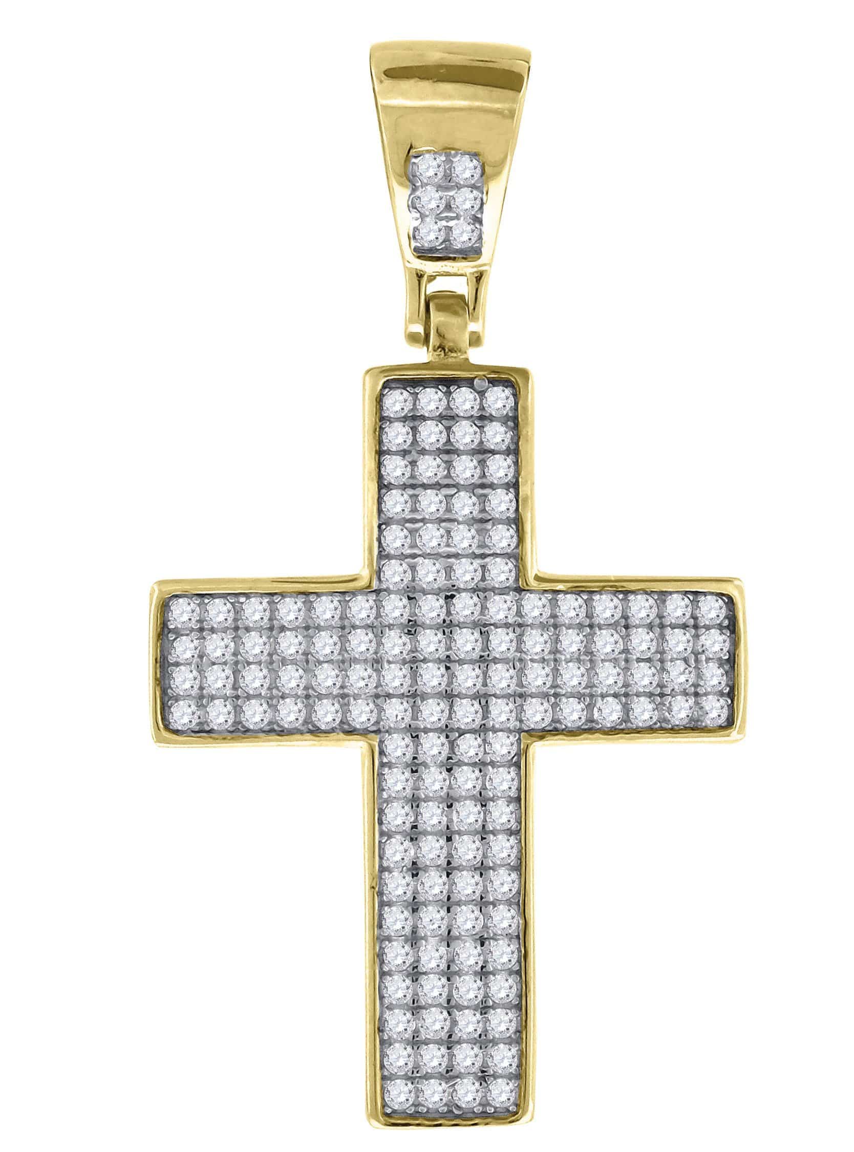 .925 sterling cross deals charm with cz