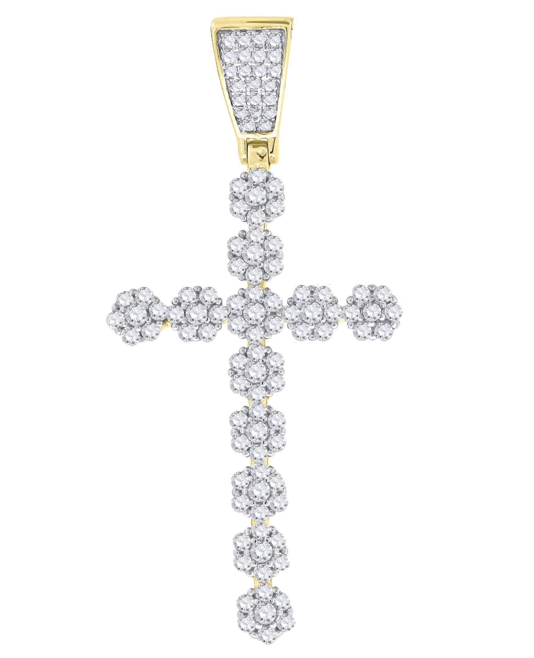 Selling Pave Diamond Religious Cross Charm Handmade 925 Sterling Silver French Wire Fashion Earrings Jewelry EAMJ-733