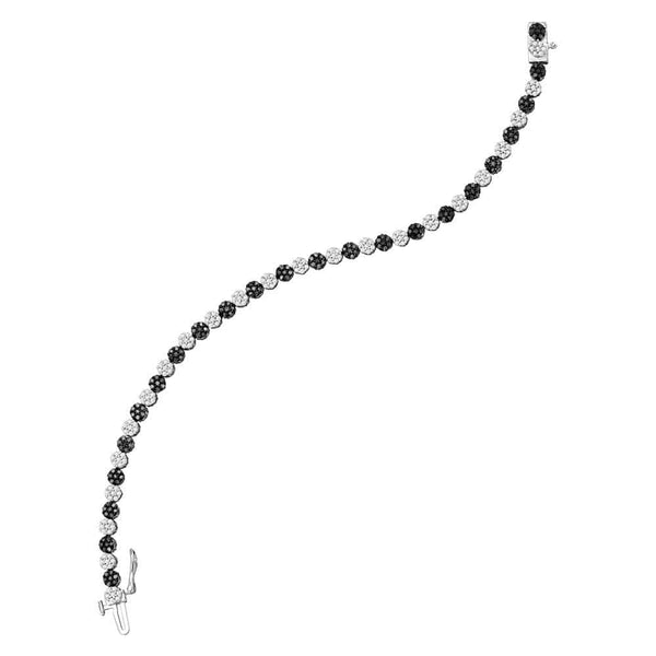 white gold black diamond bracelet