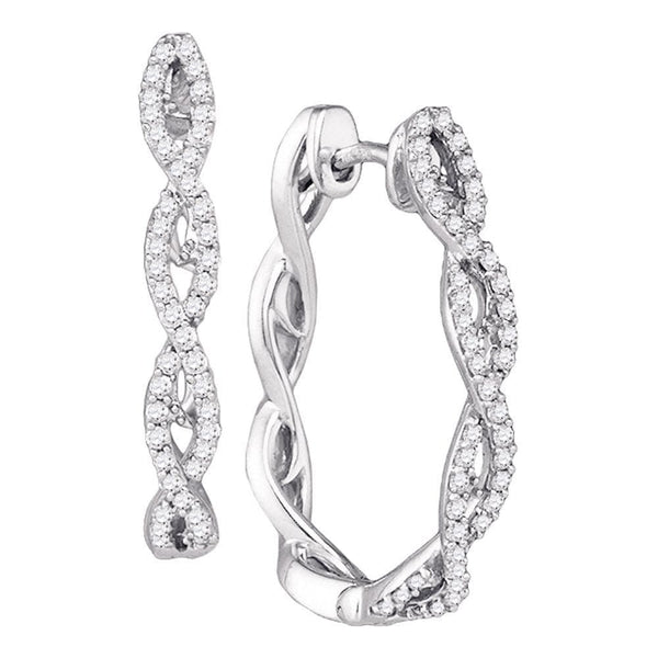 10k White Gold Diamond Earrings