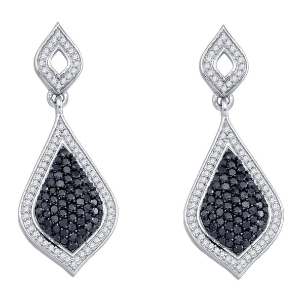 Black Diamond Dangle Earrings