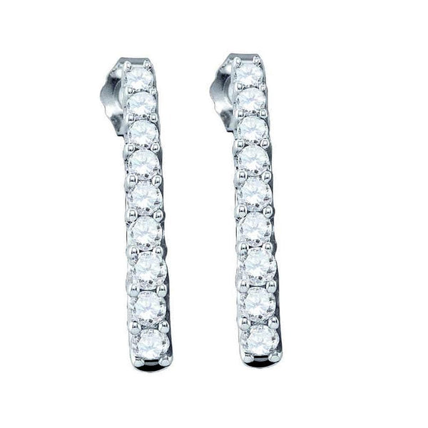 10k White Gold Diamond Earrings