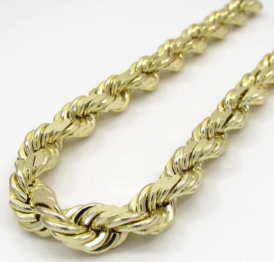 Honolulu Jewelry Company 14K Real Solid Yellow Gold Rope Chain